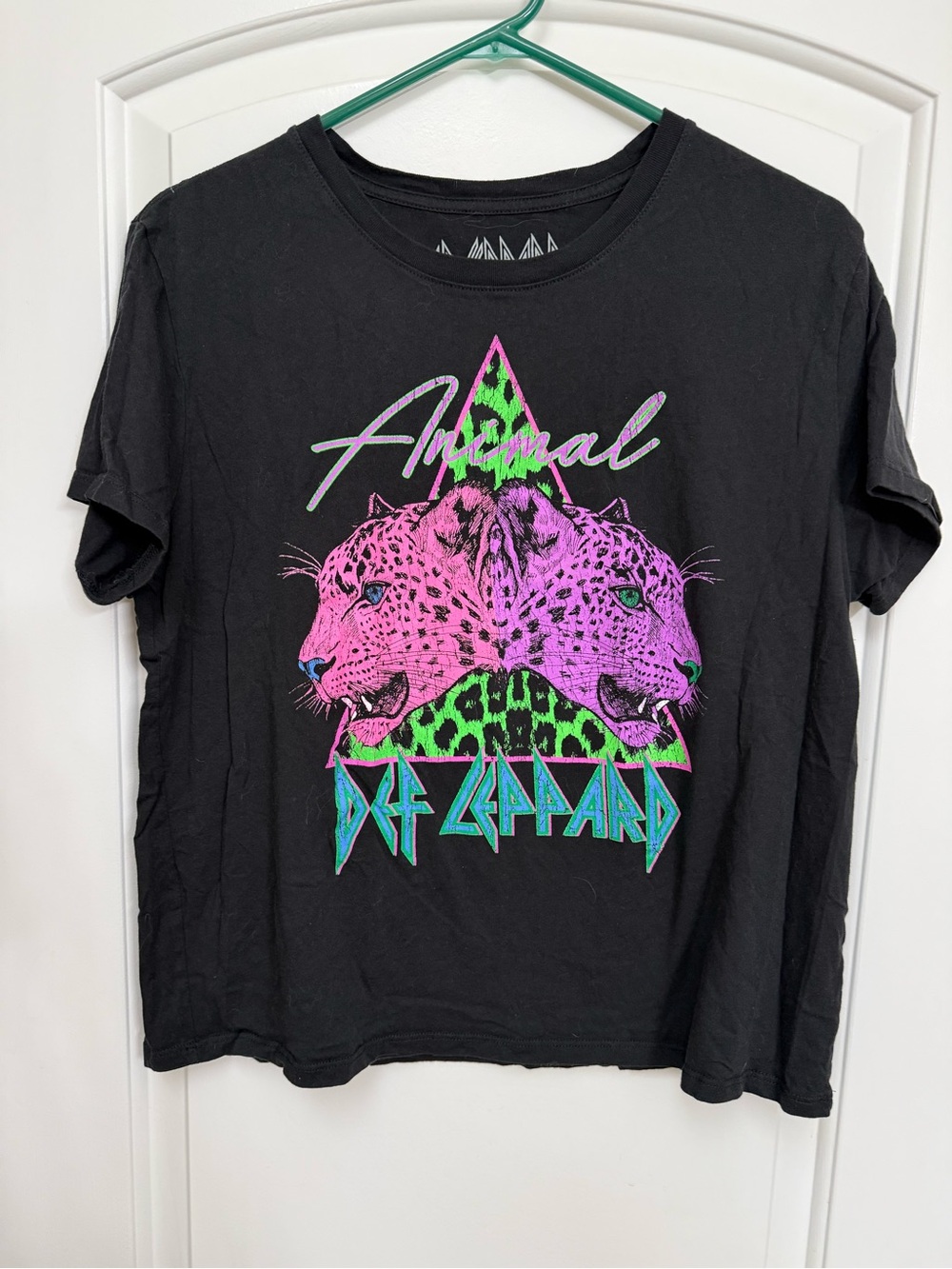 Def Leppard Black 'Animal' Graphic Short Sleeve Tee